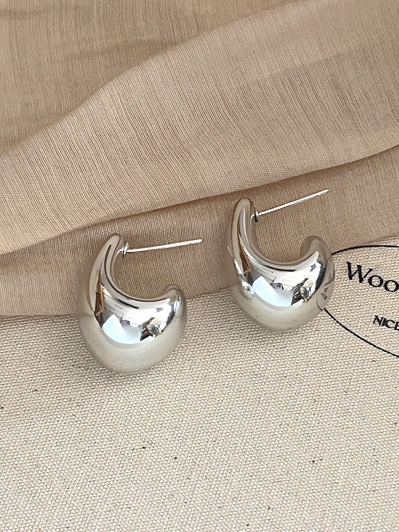 Modern Sculpted Drop Earrings