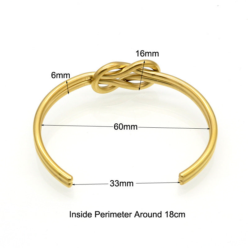 Infinity Knot Cuff Bracelet – Gold or Silver