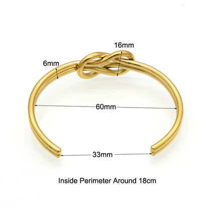 Infinity Knot Cuff Bracelet – Gold or Silver