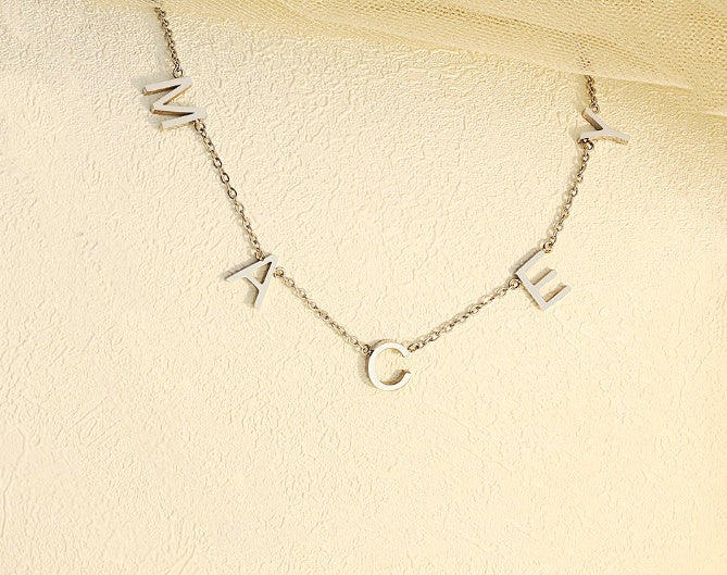 Minimalist Custom Name Letter Necklace