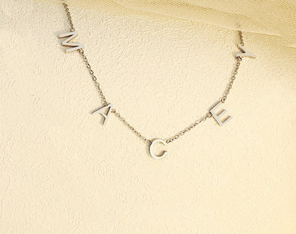 Minimalist Custom Name Letter Necklace