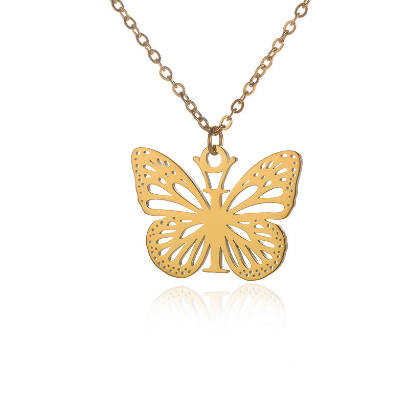 Initial Butterfly Necklace – Personalized Wings