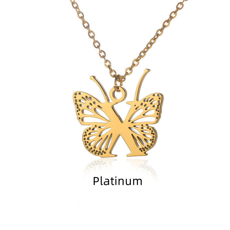 Initial Butterfly Necklace – Personalized Wings