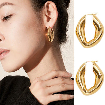 Sculptural Statement Hoop Earrings