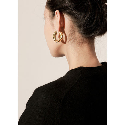 Sculptural Statement Hoop Earrings