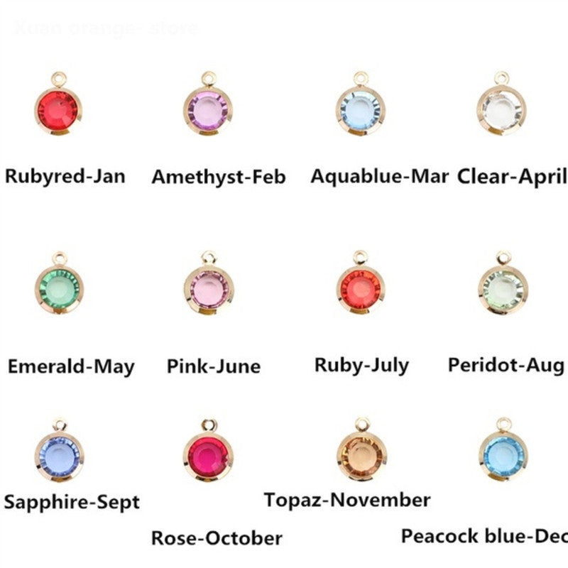 Personalized Birthstone & Initial Charm Necklace