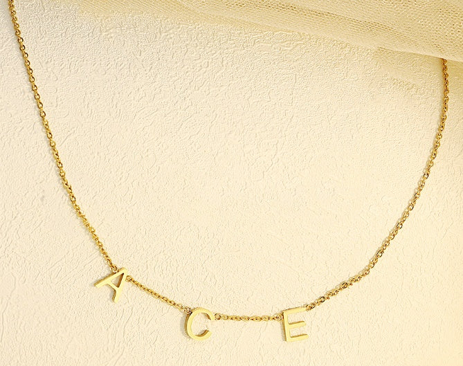 Minimalist Custom Name Letter Necklace