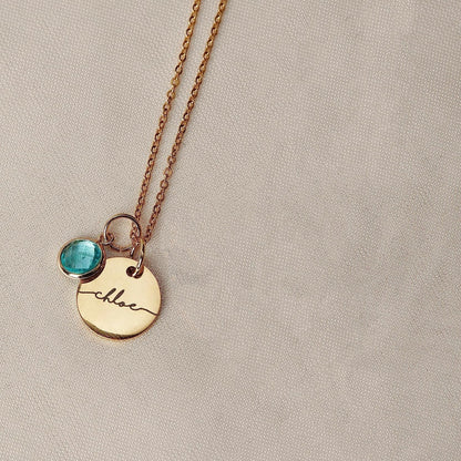 Personalized Name & Birthstone Necklace