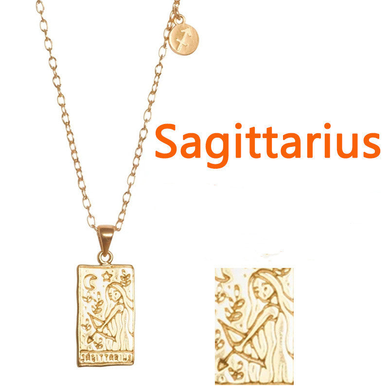 Zodiac Sign Pendant Necklace – 12 Constellations in Gold