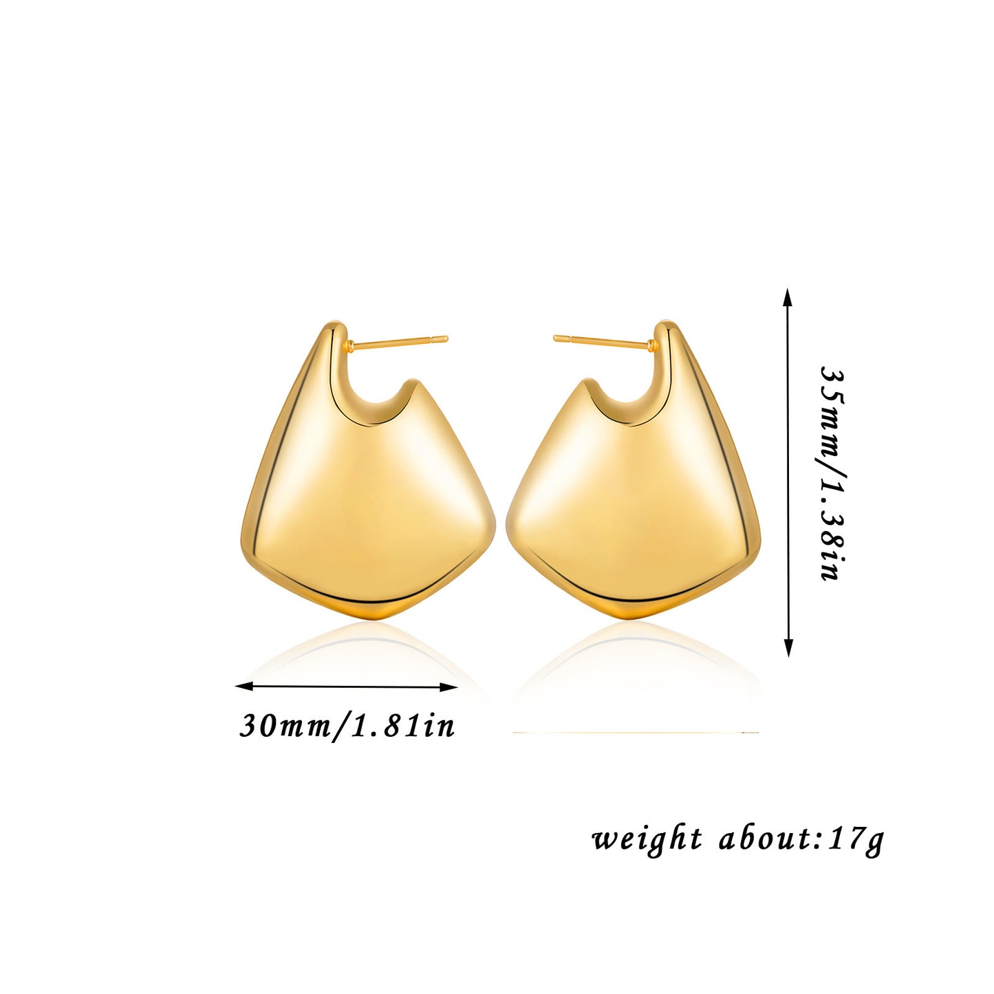 Modern Sculpted Hoop Earrings