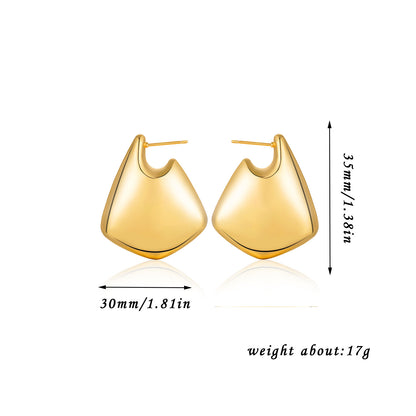 Modern Sculpted Hoop Earrings