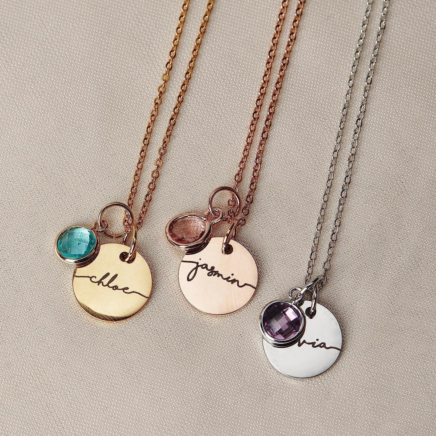 Personalized Name & Birthstone Necklace