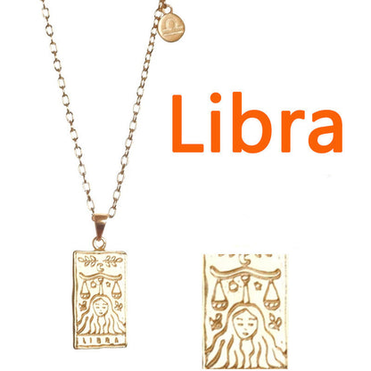 Zodiac Sign Pendant Necklace – 12 Constellations in Gold