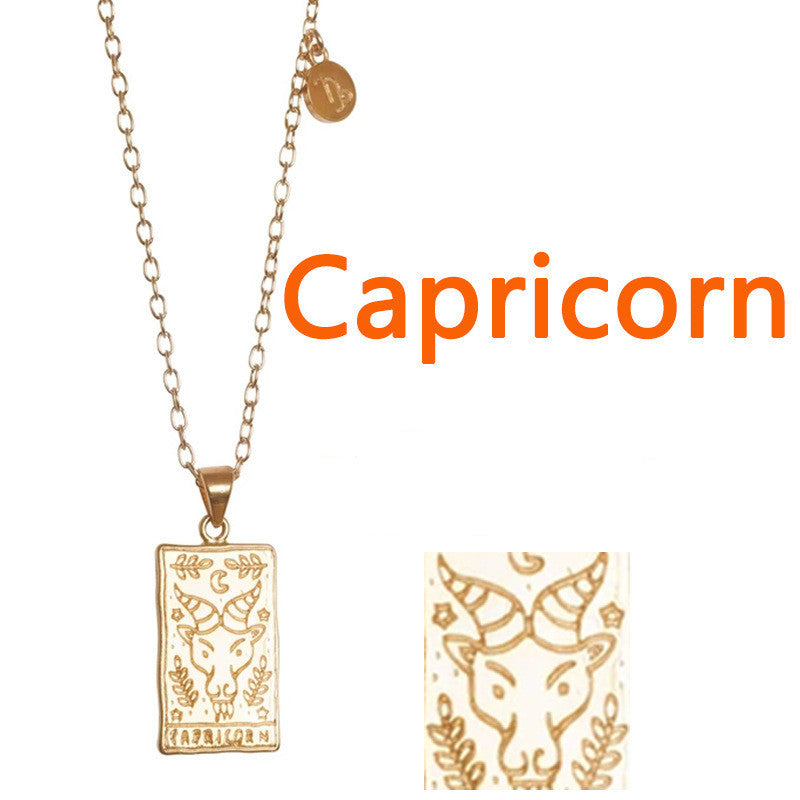 Zodiac Sign Pendant Necklace – 12 Constellations in Gold