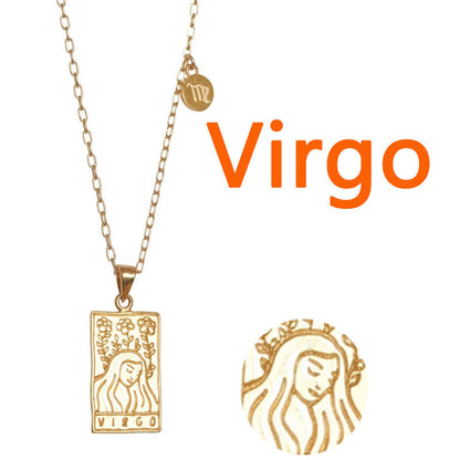 Zodiac Sign Pendant Necklace – 12 Constellations in Gold