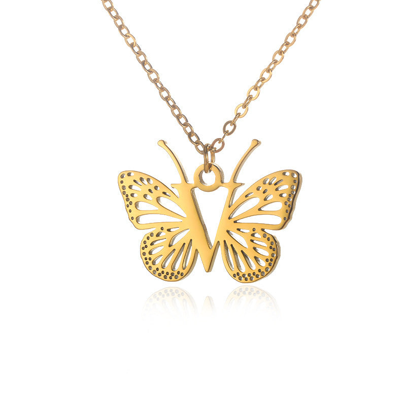 Initial Butterfly Necklace – Personalized Wings