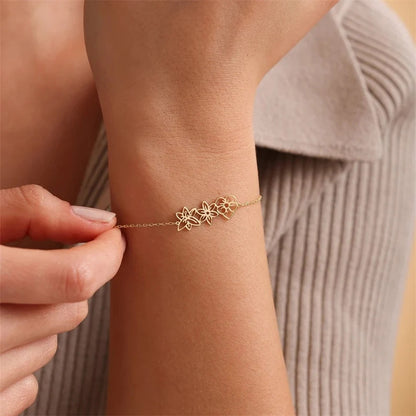 Custom Birth Flower Bracelet – Bloom With Meaning
