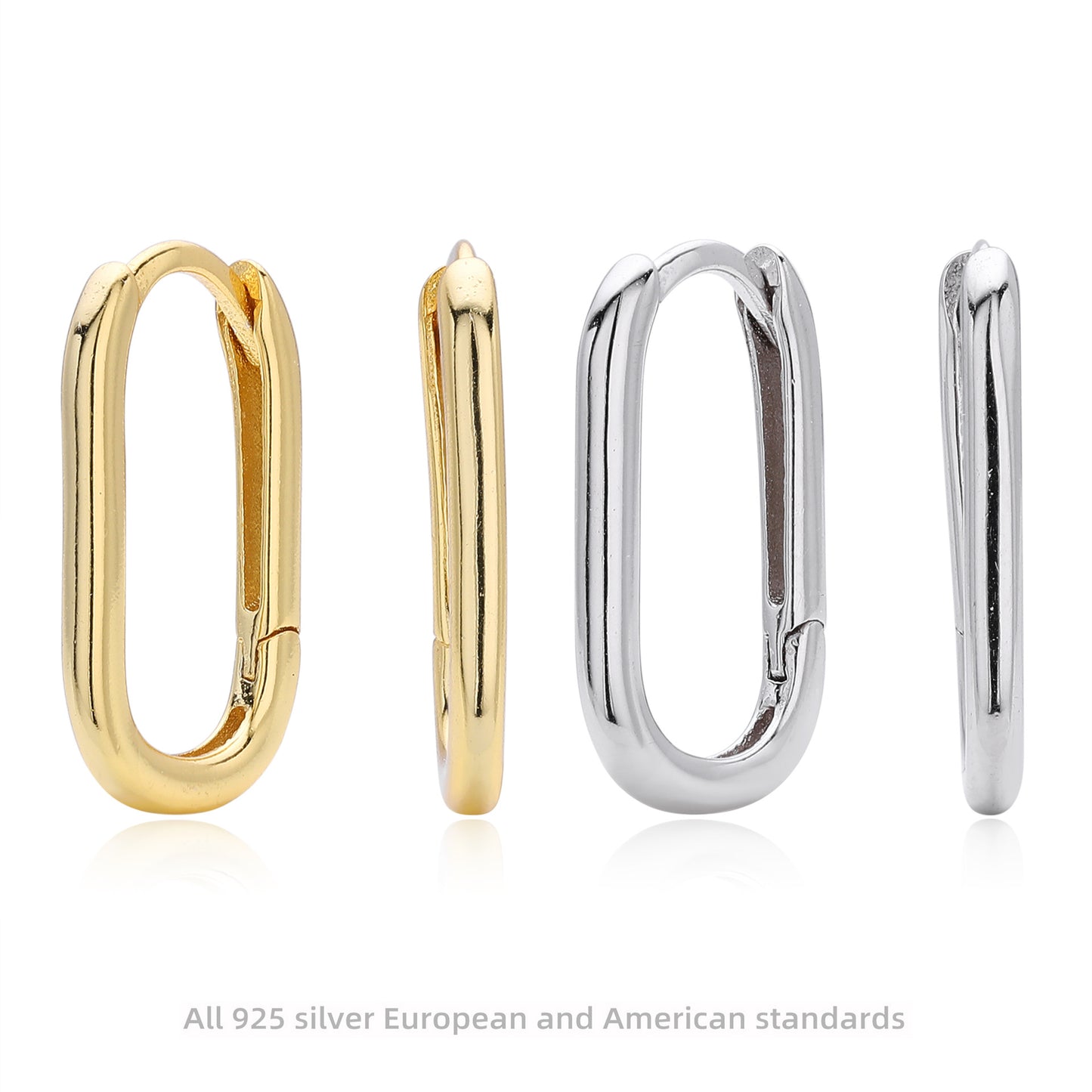 Minimalist Oval Huggie Earrings