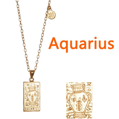 Zodiac Sign Pendant Necklace – 12 Constellations in Gold