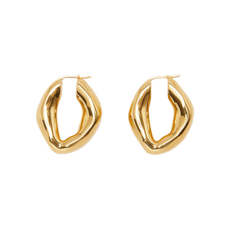 Sculptural Statement Hoop Earrings