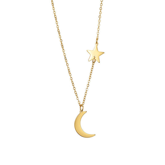 Celestial Moon & Star Pendant Necklace