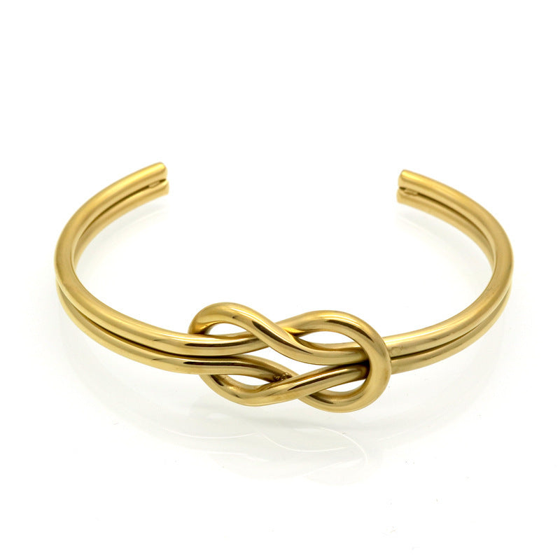 Infinity Knot Cuff Bracelet – Gold or Silver