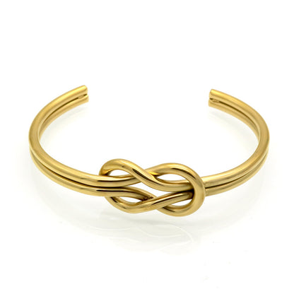 Infinity Knot Cuff Bracelet – Gold or Silver