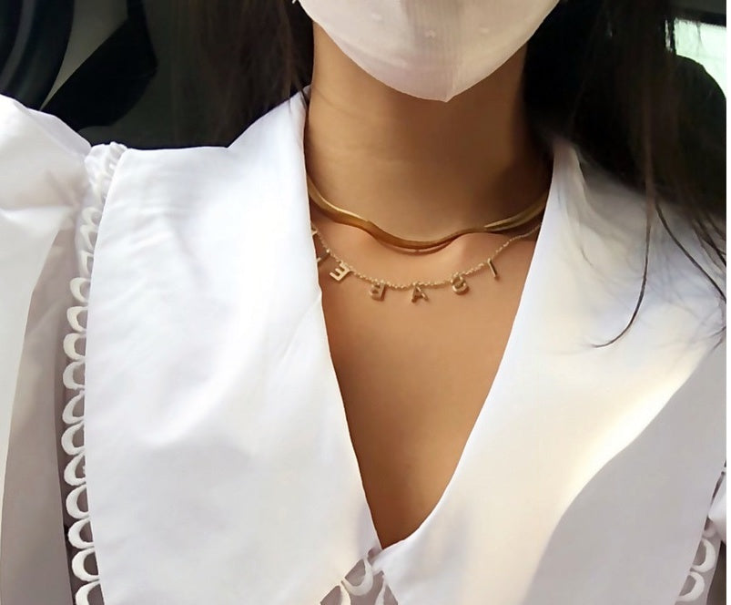 Minimalist Custom Name Letter Necklace