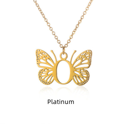Initial Butterfly Necklace – Personalized Wings