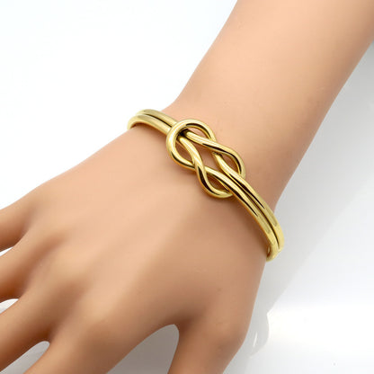 Infinity Knot Cuff Bracelet – Gold or Silver