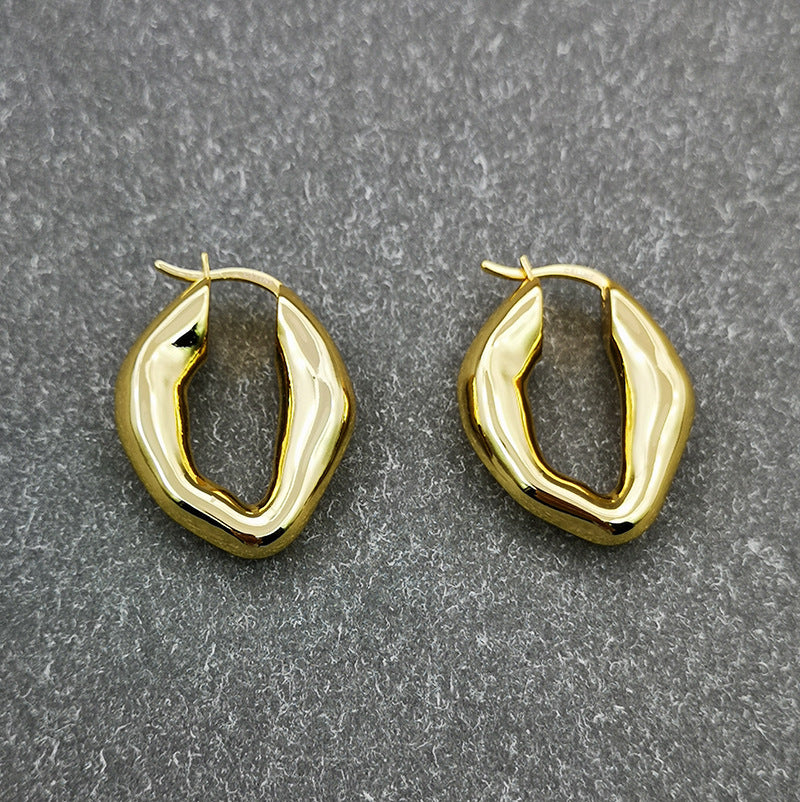 Sculptural Statement Hoop Earrings
