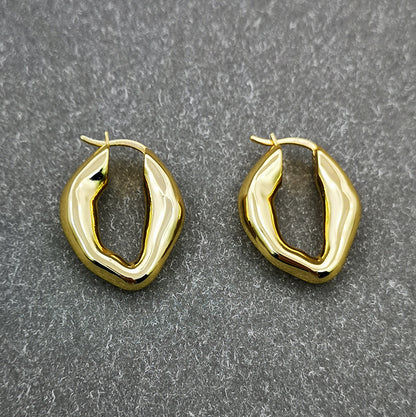 Sculptural Statement Hoop Earrings