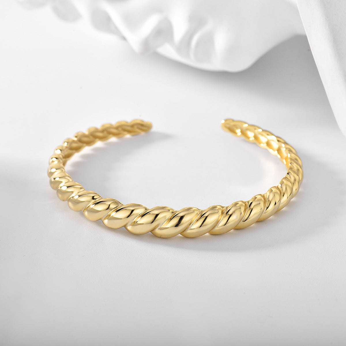 Twisted Elegance Cuff Bracelet – Gold or Silver