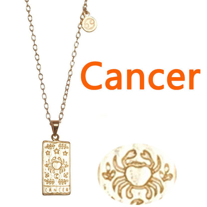 Zodiac Sign Pendant Necklace – 12 Constellations in Gold