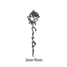 Personalized Birth Flower Name Bracelet