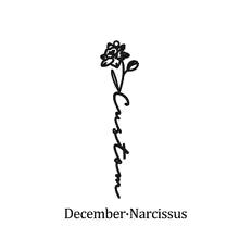 Personalized Birth Flower Name Bracelet