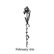 Personalized Birth Flower Name Bracelet