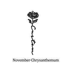 Personalized Birth Flower Name Bracelet