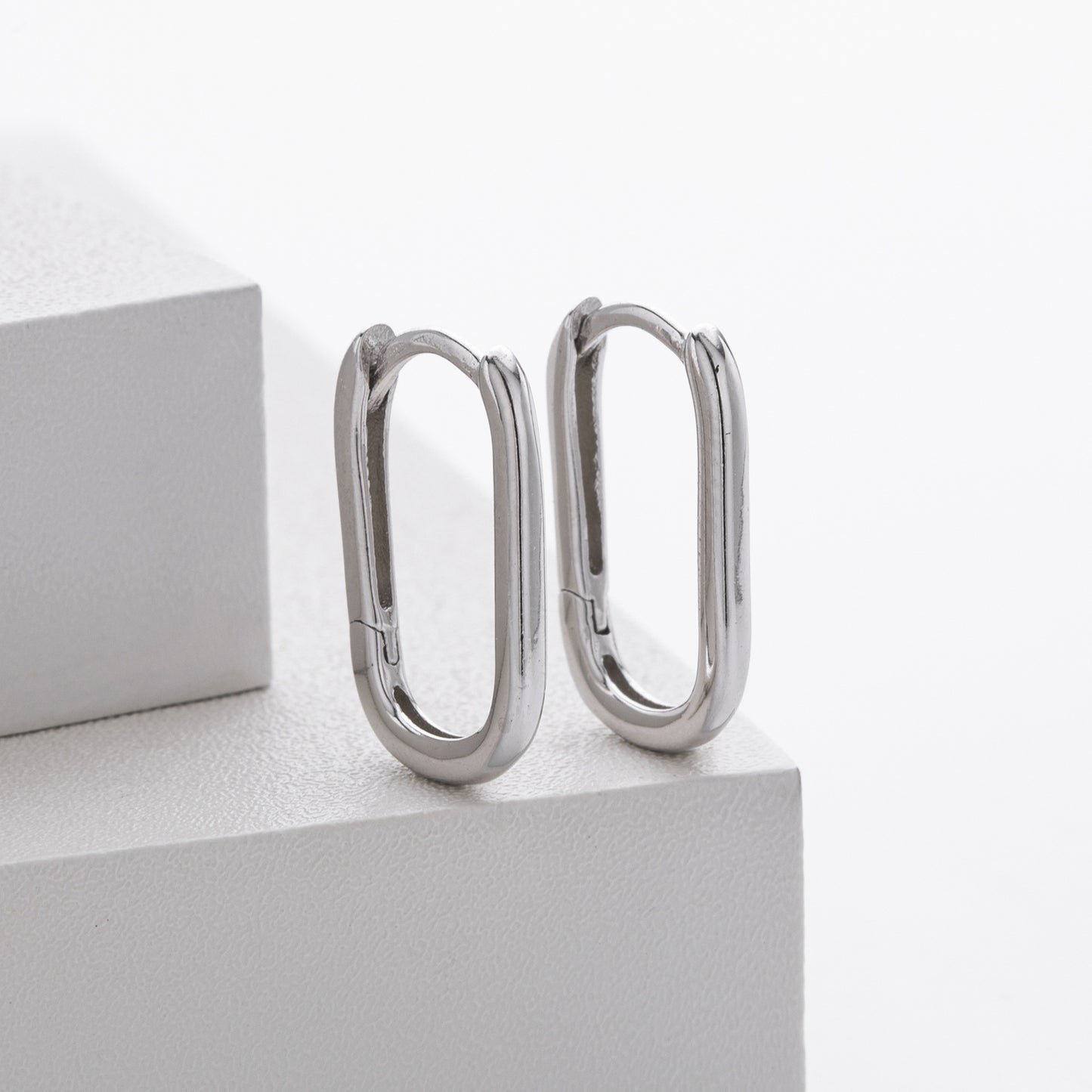 Minimalist Oval Huggie Earrings