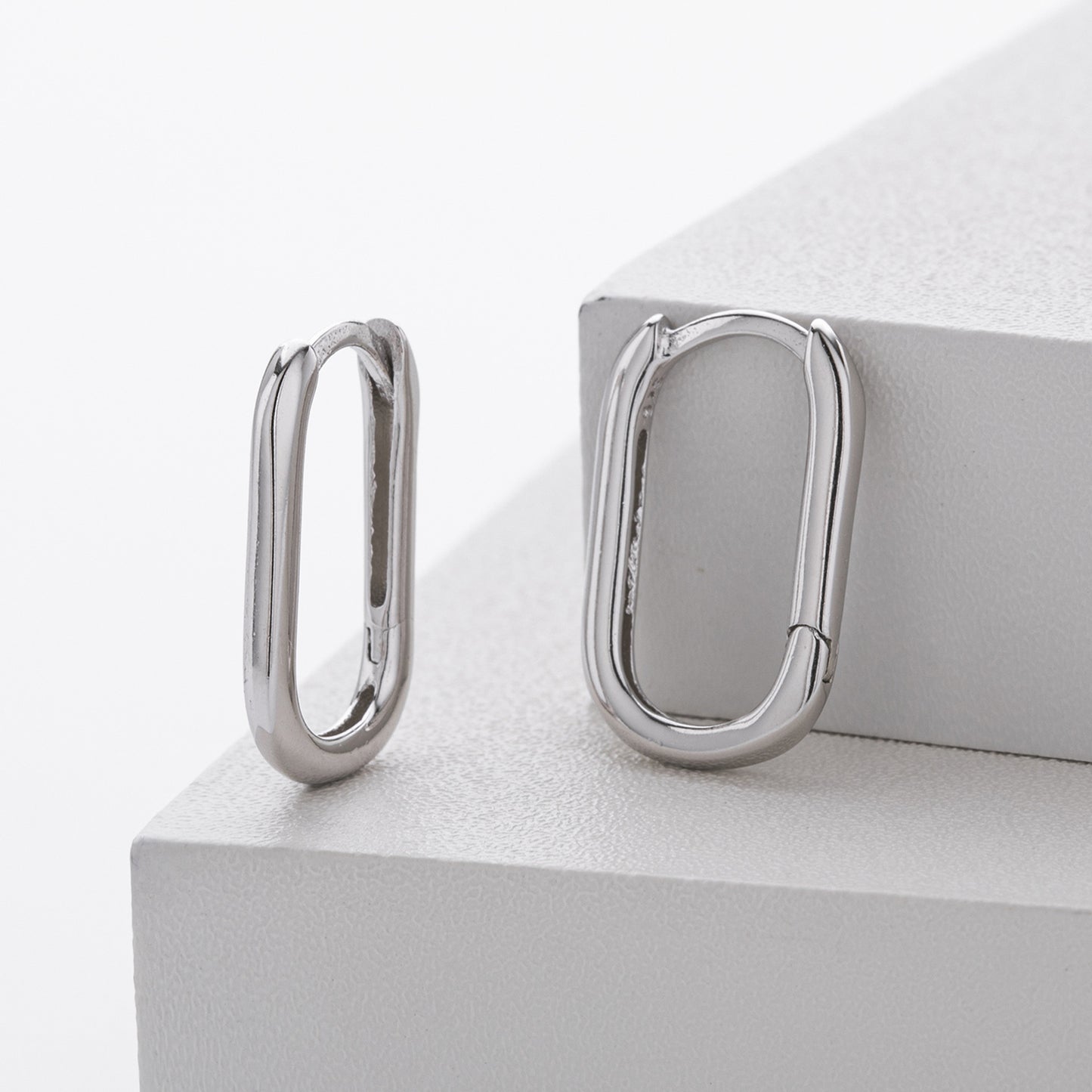 Minimalist Oval Huggie Earrings