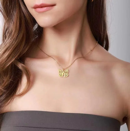 Initial Butterfly Necklace – Personalized Wings