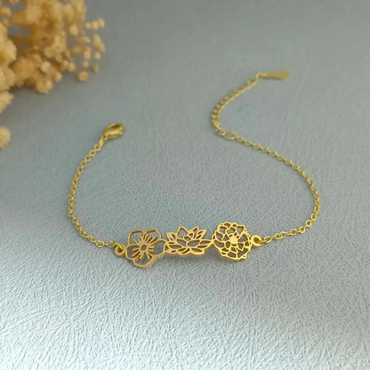 Custom Birth Flower Bracelet – Bloom With Meaning