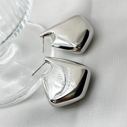 Modern Sculpted Hoop Earrings