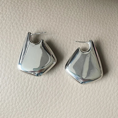 Modern Sculpted Hoop Earrings