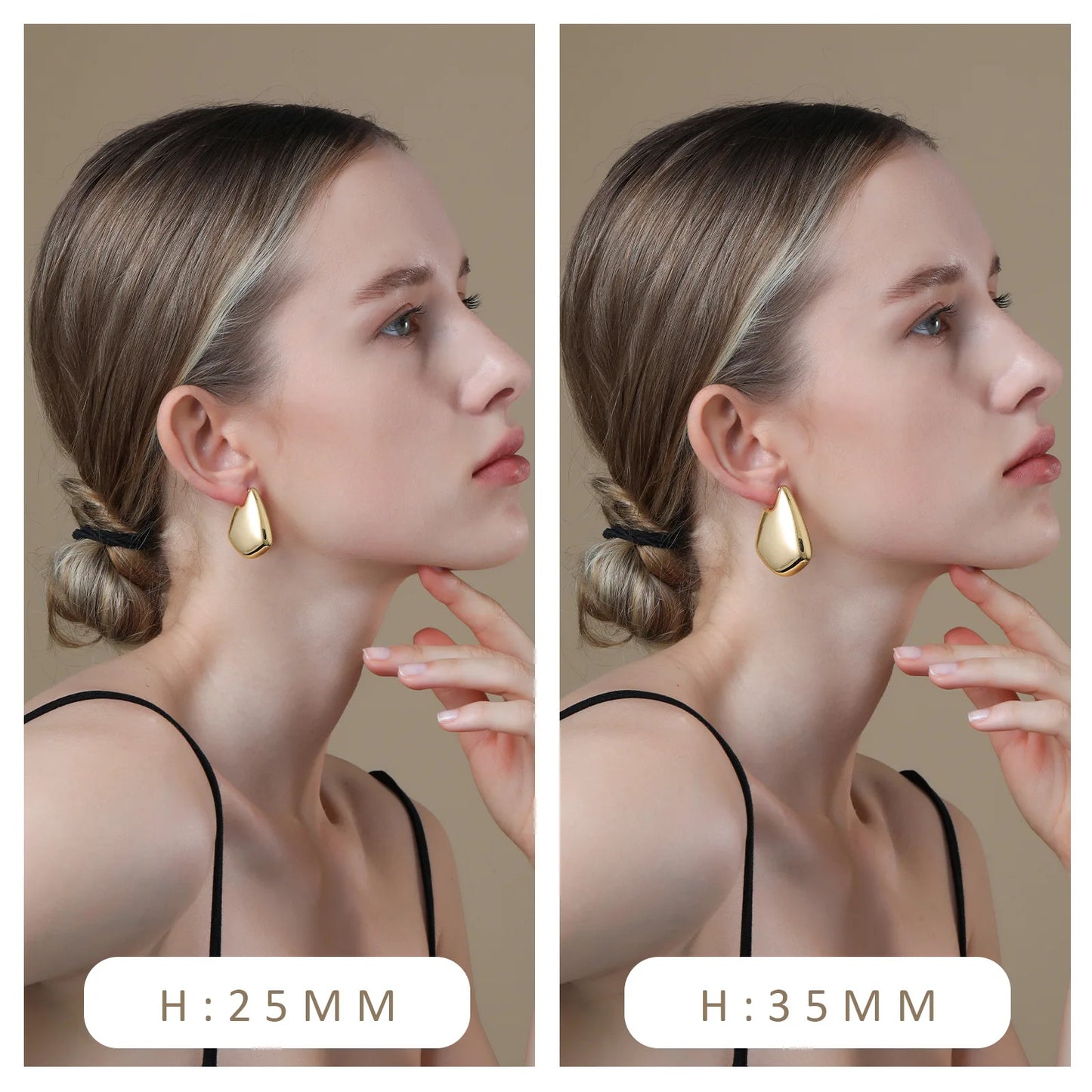 Modern Sculpted Hoop Earrings