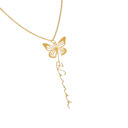 Personalized Butterfly Name Necklace