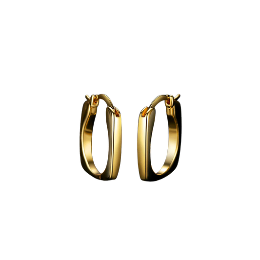 Sleek U-Shaped Hoop Earrings