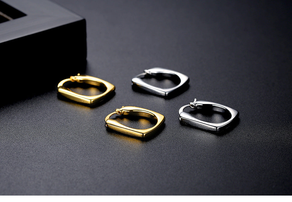 Sleek U-Shaped Hoop Earrings