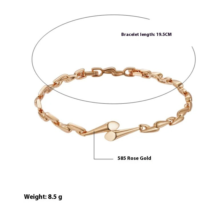 Elegant Rose Gold Chain Bracelet