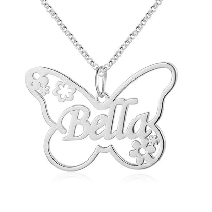 Personalized Butterfly Name Necklace